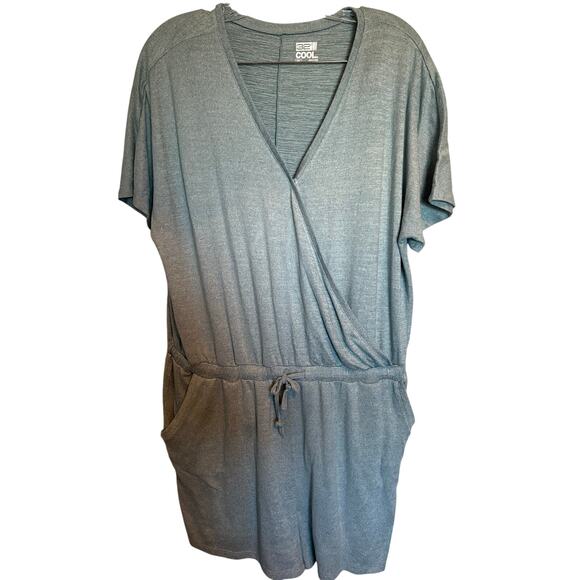 32 DEGREES Women's Soft Comfy Romper Quick Dry Stretch Comfort, green Large - Picture 1 of 6